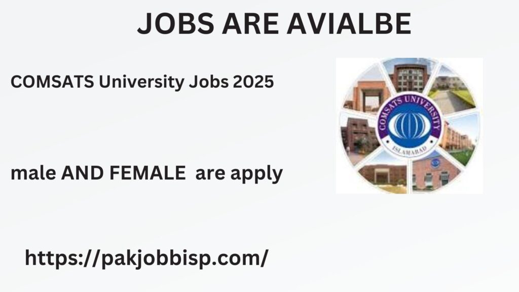 COMSATS University Jobs 2025