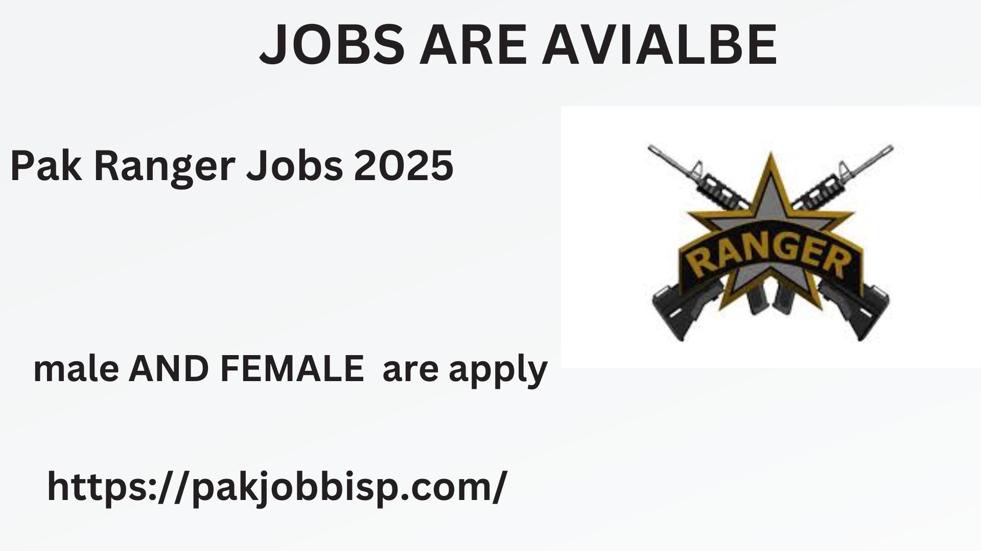 Pak Ranger Jobs 2025